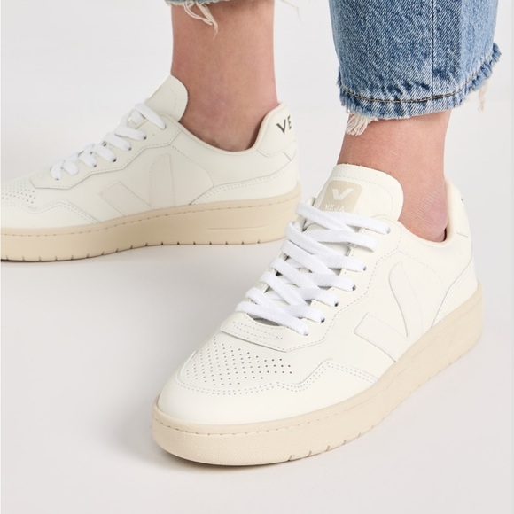 Veja Shoes - Veja V-90 Women's White Sneakers Size 9